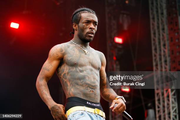 Lil Uzi Vert performs on day 1 of Wireless Festival 2022 at Crystal Palace Park on July 01, 2022 in London, England.
