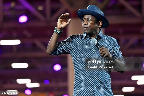 Guy Torry speaks onstage during the 2022 Essence Festival of Culture at the Ernest N. Morial Convention Center on July 1, 2022 in New Orleans,...