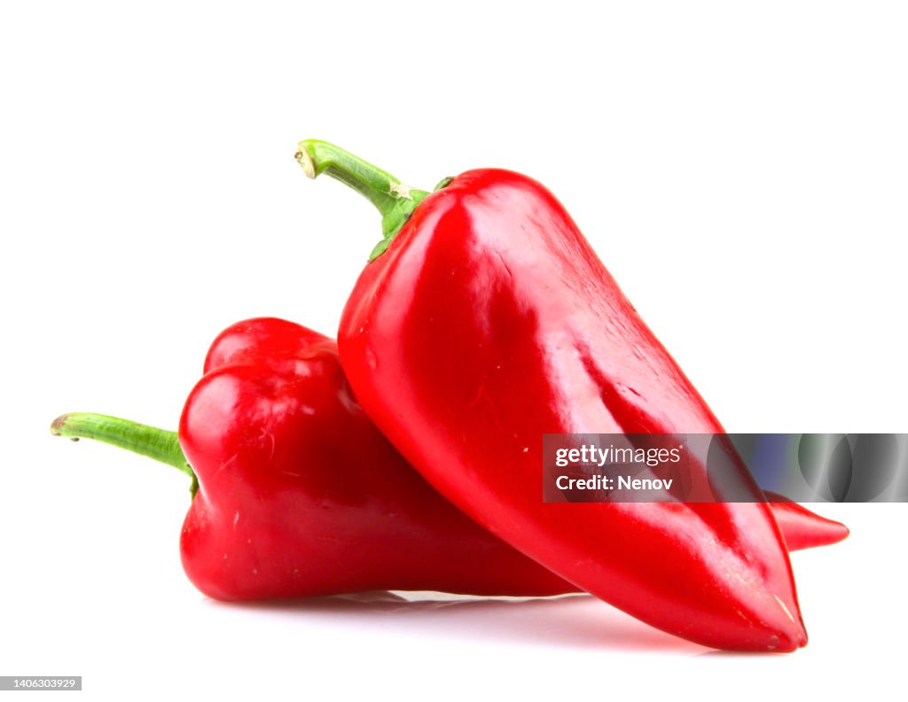 Red Pepper On White Background
