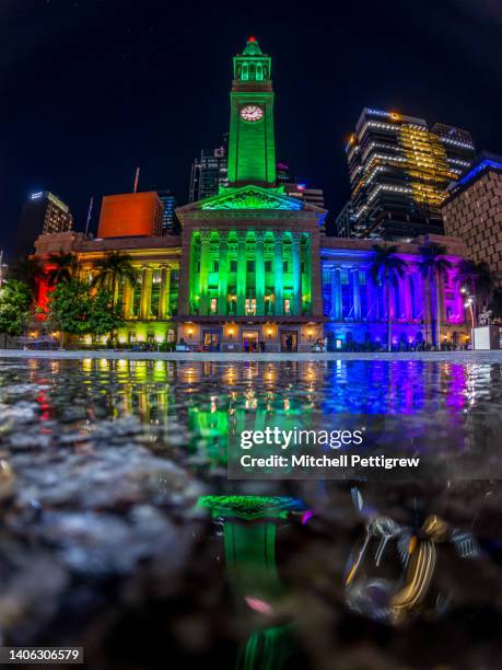 rainbow city - brisbane beach stock pictures, royalty-free photos & images