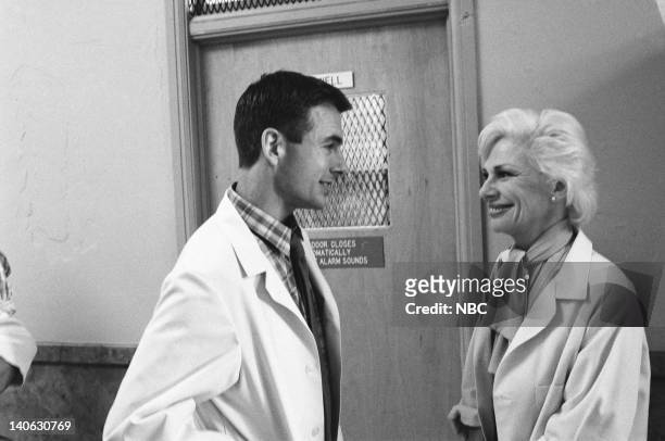 Strikeout" Episode 4 -- Pictured: Mark Harmon as Dr. Robert 'Bobby' Caldwell, Renee Taylor as Dr. Charlotte Miller -- Photo by: Gary Null/NBCU Photo...