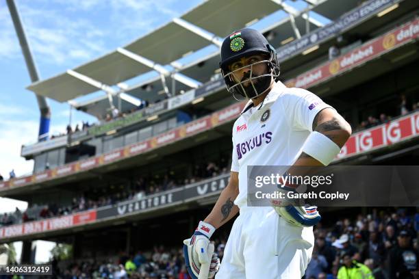 Virat Kohli of India during day one of Fifth LV= Insurance Test Match between England and India at Edgbaston on July 01, 2022 in Birmingham, England.