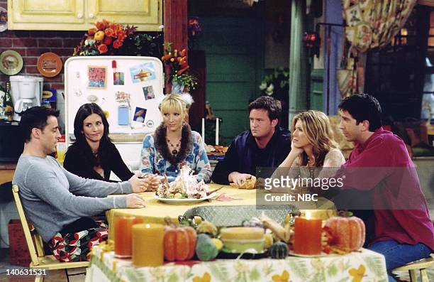 The One With The Rumor"-- Episode 9 -- Aired -- Pictured: , Matt LeBlanc as Joey Tribbiani, Courteney Cox as Monica Geller-Bing, Lisa Kudrow as...