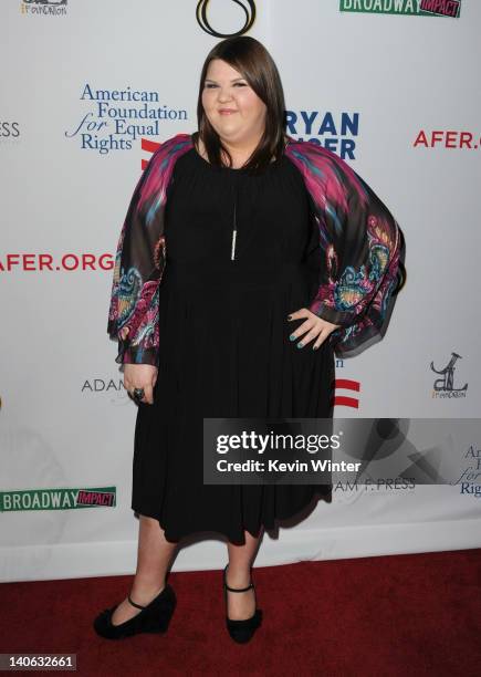 Actress Ashley Fink attends the one-night reading of "8" presented by The American Foundation For Equal Rights & Broadway Impact at The Wilshire...