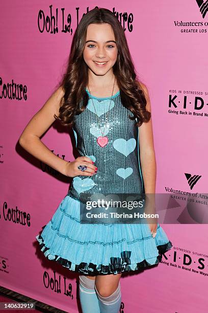 Actress Ava Allan attends the Tutus4Tots event at Strengthening Families Volunteers of America Los Angeles on March 3, 2012 in Los Angeles,...