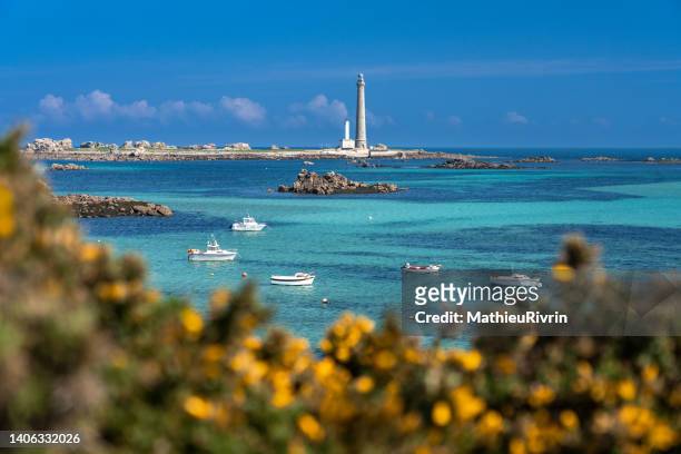 highest lighthouse in europe : l'île vierge - brest stock pictures, royalty-free photos & images