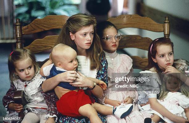 Air Date -- Pictured: Amanda Laughlin/Molly Laughlin as Cindy Cain, Sonny Stinnett/Alex Stinnett as Baby Jason Cain, Lexi Randall as Jessica Cain,...