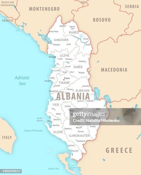 Albania Detailed Map With Regions And Cities Of The Country High Res Albania Detailed Map With Regions And Cities Of The Country 