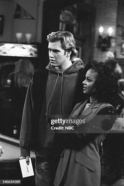 Wedding Plans" Episode 19 -- Air Date -- Pictured: Mark-Paul Gosselaar as Zack Morris, Lark Voorhies as Lisa Turtle -- Photo by: Frank Carroll/NBCU...