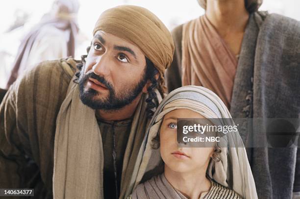 Pictured: Yorgo Voyagis as Joseph , Lorenzo Monet as Jesus aged 12 years -- Photo by: NBC/NBCU Photo Bank