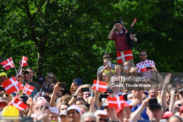 Fans prior to the 109th Tour de France 2022, Stage 2 a 202,2km stage from Roskilde to Nyborg / #TDF2022 / #WorldTour / on July 02, 2022 in Nyborg,...