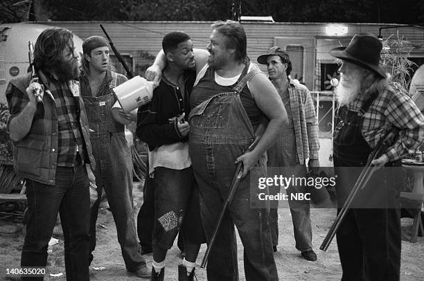 Fresh Prince:The Movie" Episode 5 -- Air Date -- Pictured: Will Smith as William 'Will' Smith, Dennis Burkley as Hatfield -- Photo by: Joseph Del...