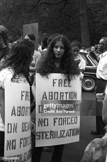 "Women's Strike For Equality" a protest organized by the National Organization for Women, march in celebration of the fiftieth anniversary of the...