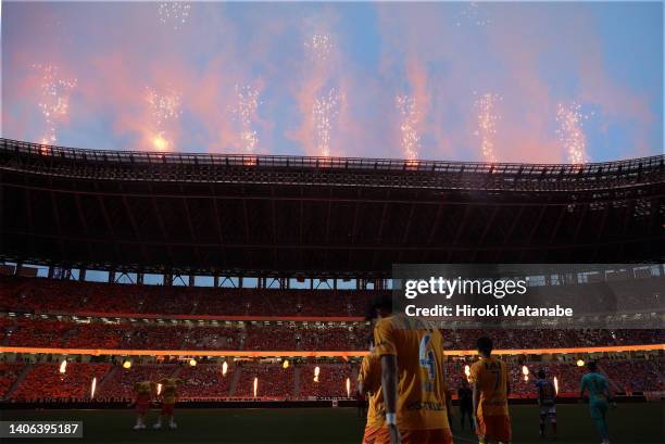 General view prior to the J.LEAGUE Meiji Yasuda J1 19th Sec. Match between Shimizu S-Pulse and Yokohama F･Marinos at National Stadium on July 02,...