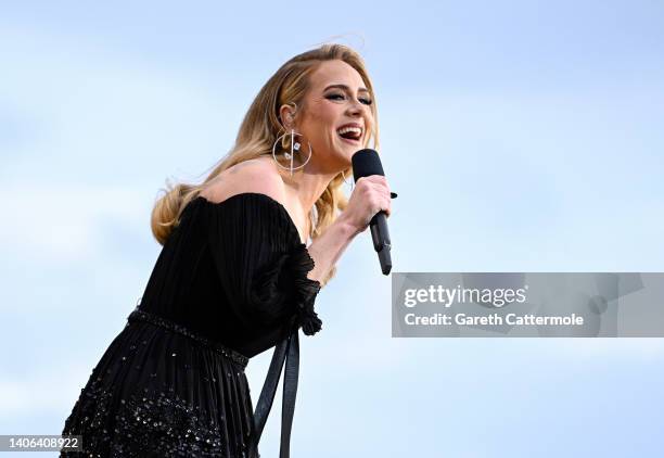 Adele performs on stage as American Express present BST Hyde Park in Hyde Park on July 02, 2022 in London, England.