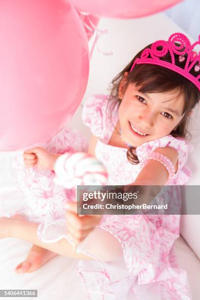 birthday girl - girl lollipops stock pictures, royalty-free photos & images