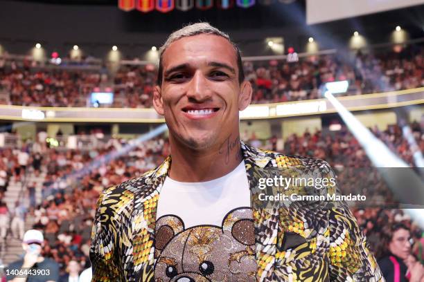 Charles Oliveira attends UFC 276 at T-Mobile Arena on July 02, 2022 in Las Vegas, Nevada.