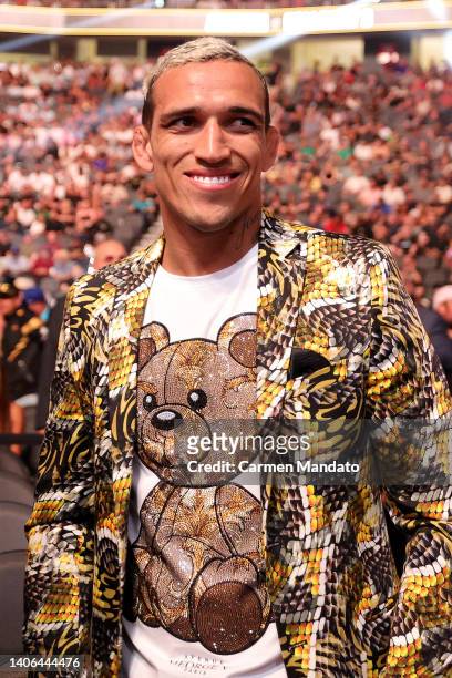Charles Oliveira attends UFC 276 at T-Mobile Arena on July 02, 2022 in Las Vegas, Nevada.