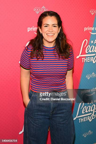 Abbi Jacobson attends Prime Video's "A League Of Their Own" Special Screening on July 02, 2022 in Rockford, Illinois.