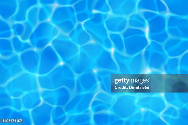 stockillustraties, clipart, cartoons en iconen met vector rippled water surface - poolparty