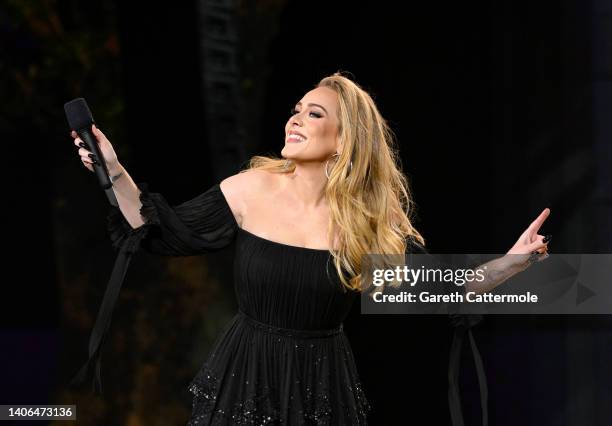 Adele performs on stage as American Express present BST Hyde Park in Hyde Park on July 02, 2022 in London, England.