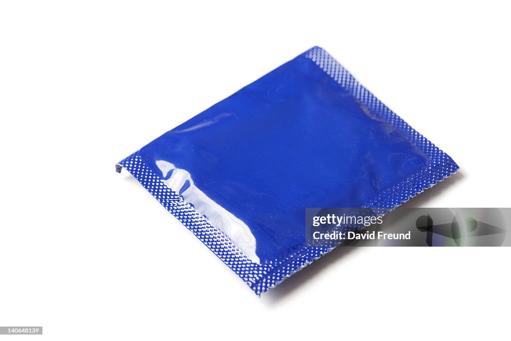 Condom on White
