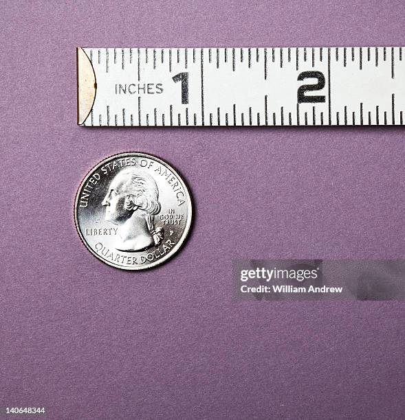 Empty Ruler Quarter In Vintage Ruler Measuring Us Quarter High-Res Stock Photo - Getty Images