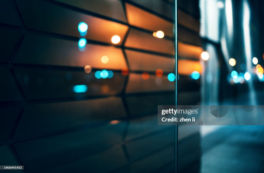 Store window at night