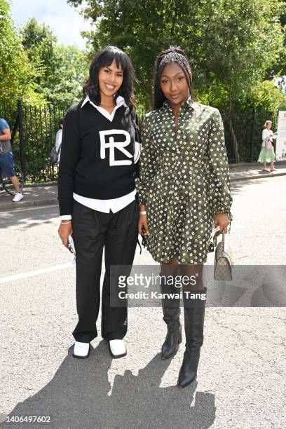 Sabrina Elba and Isan Elba attend the All England Lawn Tennis and Croquet Club on July 03, 2022 in London, England.