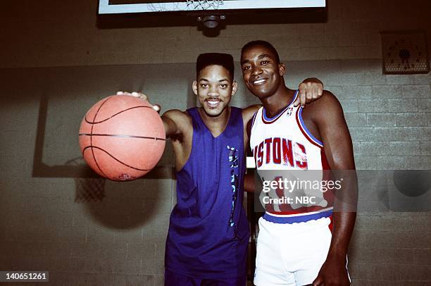 Courting Disaster" Episode 11 -- Pictured: Will Smith as William 'Will' Smith, Isiah Thomas as Himself -- Photo by: Joseph Del Valle/NBCU Photo Bank