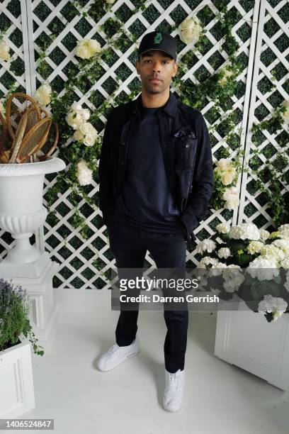 Kingsley Ben-Adir, wearing Ralph Lauren, attends the Polo Ralph Lauren & British Vogue event during The Championships, Wimbledon at All England Lawn...