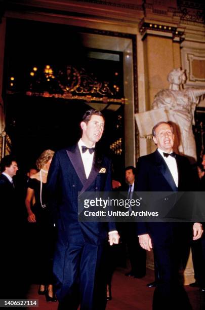 Prinz Charles und Prinzessin Diana in Hamburg, Deutschland 1987.