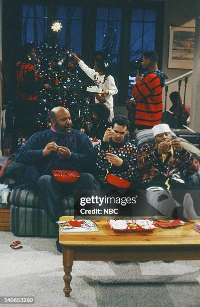 Christmas Show" Episode 13 -- Pictured: Back: Janet Hubert as Vivian Banks, Tatyana Ali as Ashley Banks, Will Smith as William 'Will' Smith; Front:...