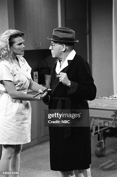 Ill Will" Episode 18 -- Pictured: Kathleen McClellan as Nurse Bonnie, Milton Berle as Max Jakey -- Photo by: Mike Ansell/NBCU Photo Bank