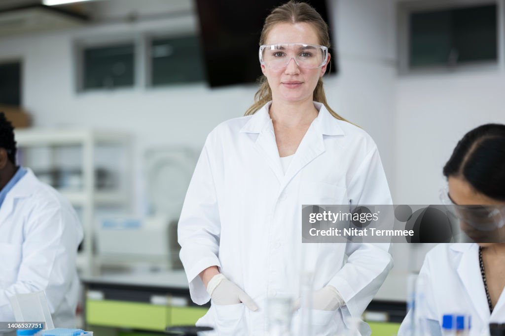 Positive Researcher Positive People Scientist And Great Leader In Science Portrait Of ...