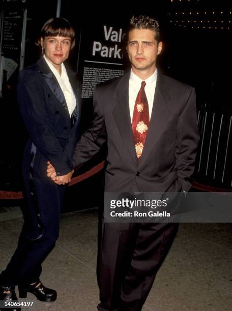 Jason Priestley and Christine Elise at the Preview for Stage Performance of 'Sunset Blvd', Shubert Theatre, Century City.