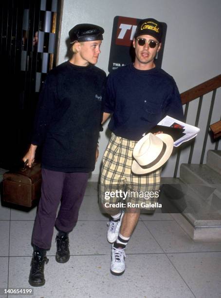 Jason Priestley and Christine Elise at the Jason Priestley and Christine Elise at Los Angeles International Airport, Los Angeles International...