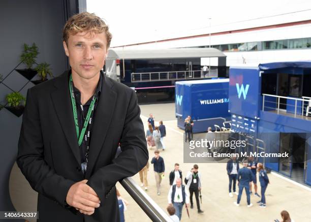 William Moseley visits Williams Racing during the Formula 1 British Grand Prix at Silverstone on July 03, 2022 in Northampton, England.