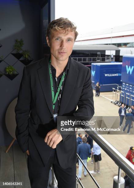 William Moseley visits Williams Racing during the Formula 1 British Grand Prix at Silverstone on July 03, 2022 in Northampton, England.