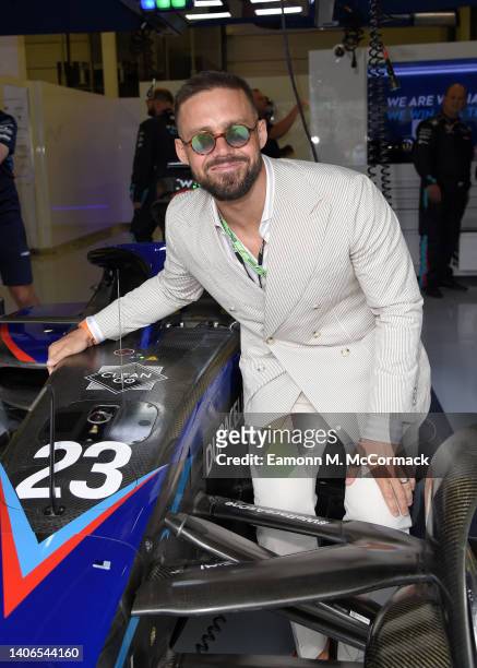 Spencer Matthews visits Williams Racing during the Formula 1 British Grand Prix at Silverstone on July 03, 2022 in Northampton, England.