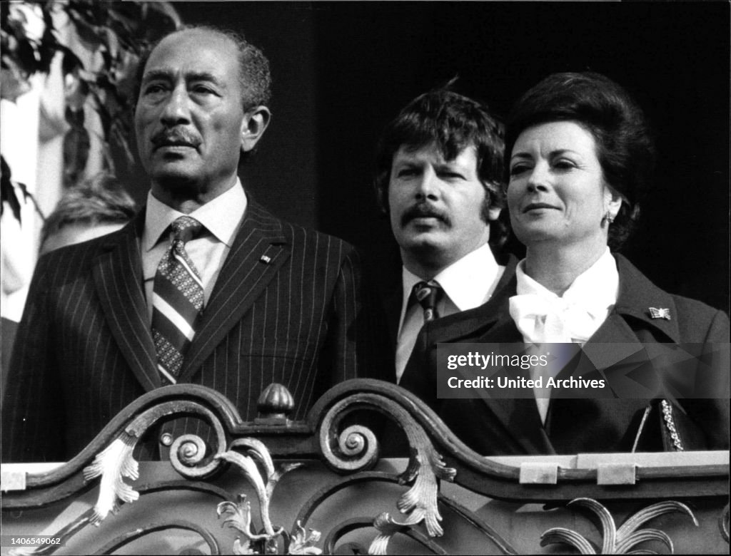 Mohammed Anwar Al Sadat Und Seine Frau Jehan Sadat