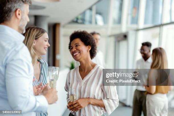 colleagues and friends - social gathering stock pictures, royalty-free photos & images