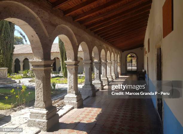 cloisters of the recoleta convent - chiostro foto e immagini stock