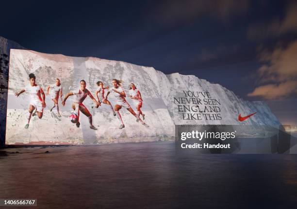 In this handout image provided by Nike and released on July 3, Nike celebrate the footballing brilliance of Leah Williamson, Lucy Bronze, Demi...