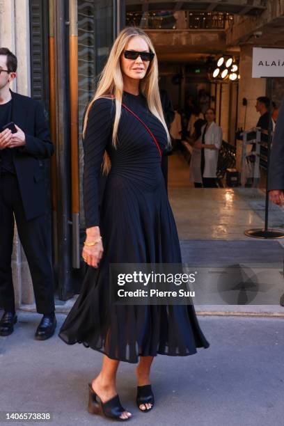 Elle Macpherson attends the Azzedine Alaia Spring Summer 2023 show as part of Paris Fashion Week at on July 03, 2022 in Paris, France.