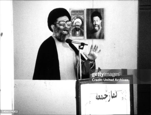 Iranischer Präsident Ali Khamenei, der Nachfolger des verstorbenen Ayatollah R. Khomeini.