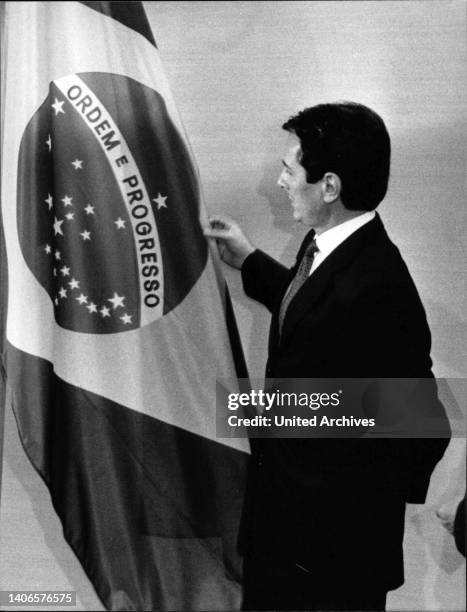 Gewählter Präsident Brasiliens, Fernando Collor de Mello, zu Besuch in der Bundesrepublik Deutschland.