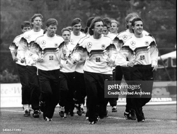 Fotografie der deutschen Nationalmannschaft beim Training.