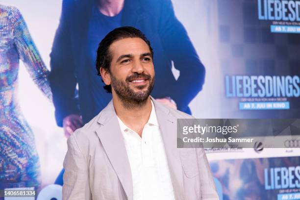 Elyas M'Barek attends the premiere of the new Constantin Film movie "Liebesdings" at Cinedom on July 03, 2022 in Cologne, Germany.