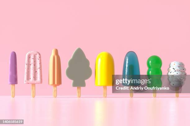 popsicle pattern - colors of rainbow in order 個照片及圖片檔